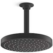 Kohler Awaken Round 8" Single Function 2.5 GPM Rainhead with MasterClean Sprayface Matte Black
