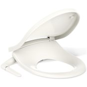 Kohler PureWash M250 Round-Front Bidet Toilet Seat with Adjustable Water Position and Pressure, Automatically Rinsing Self-Cleaning Wand, Quiet-Close, Quick-Release, and Quick-Attach Technologies Biscuit