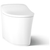 Kohler Eir 0.8 / 1.0 GPF Dual Flush One Piece Elongated Chair Height Toilet with Actuator Plate Flush - Bidet Seat Included White