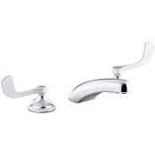 Kohler Triton Bowe 1.0 GPM Deck Mounted Bathroom Faucet with Wristblade Handles and Laminar Flow Polished Chrome