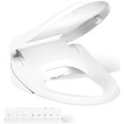 Kohler PureWash E820 Elongated Bidet Toilet Seat with Remote Control, Heated Seat, Adjustable Water Temperature, Self-Cleaning UV Technology, Warm-Air Drying System, Automatic Deodorization, and LED Night Light White