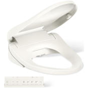 Kohler PureWash E820 Elongated Bidet Toilet Seat with Remote Control, Heated Seat, Adjustable Water Temperature, Self-Cleaning UV Technology, Warm-Air Drying System, Automatic Deodorization, and LED Night Light Biscuit