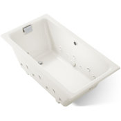 Kohler Tea-for-Two Collection 66" Undermount or Drop In Effervescence Bath Tub with Reversible Drain Biscuit