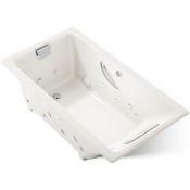 Kohler Tea-for-Two Collection 66" Undermount or Drop In Effervescence Bath Tub with Reversible Drain Biscuit