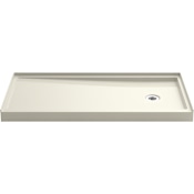Kohler Rely 60" x 30" Rectangular Shower Base with Single Threshold and Right Drain Biscuit
