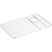 Kohler Riverby 22-1/2" L x 14-5/16" W Stainless Steel Basin Rack with Rubber Feet Stainless Steel