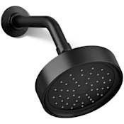 Kohler Purist 1.75 GPM Single Function Shower Head with MasterClean Sprayface and Katalyst Air-Induction Technology Matte Black