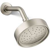 Kohler Purist 2.5 GPM Single Function Shower Head with MasterClean and Katalyst Air-Induction Spray Technology Brushed Nickel