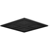 Kohler WaterTile Rain 9-7/8" Square 2.4 GPM Overhead Showering Panel with Four 22-Nozzle Fully Adjustable Sprayheads Featuring MasterClean Sprayfaces Matte Black