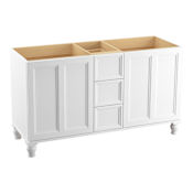 Kohler Damask 60" Vanity Cabinet Only - Free Standing Installation Type Linen White