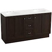 Kohler Damask 60" Vanity Cabinet Only - Toe Kick Installation Type Claret Suede