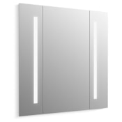 Kohler Verdera 34" W x 33" H Modern Rectangular Frameless Bathroom Wall Mirror with LED Lighting N/A