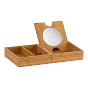 Kohler Tailored Vanities Bamboo Makeup Organizer Tray with Removable Mirror Bamboo