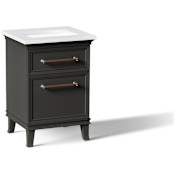 Kohler Artifacts 25" Free Standing Single Basin Vanity Set with Cabinet and Quartz Vanity Top Carbon Oak
