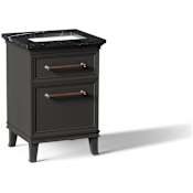 Kohler Artifacts 25" Free Standing Single Basin Vanity Set with Cabinet and Quartz Vanity Top Carbon Oak