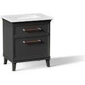 Kohler Artifacts 31" Free Standing Single Basin Vanity Set with Cabinet and Quartz Vanity Top Carbon Oak