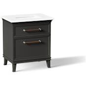 Kohler Artifacts 31" Free Standing Single Basin Vanity Set with Cabinet and Quartz Vanity Top Carbon Oak