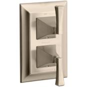 Kohler Memoirs Thermostatic Valve Trim with Double Metal Lever Handles Brushed Bronze