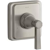 Kohler Pinstripe Transfer Valve Trim with Pure Design Lever Handle Brushed Nickel