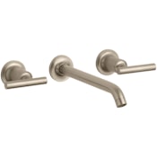Kohler Purist Wall Mount Bathroom Faucet - Without Drain Assembly Brushed Bronze