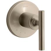 Kohler Purist Single Handle Volume Control Valve Trim - Less Valve Brushed Bronze