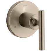 Kohler Purist Single Handle 2 or 3 Function Diverter Valve Trim - Less Valve Brushed Bronze