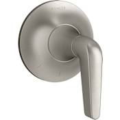 Kohler Tempered Single Handle Volume Control Valve Trim - Less Valve Vibrant Brushed Nickel