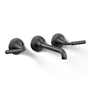 Kohler Tone 1.2 GPM Wall Mounted Widespread Bathroom Faucet Matte Black