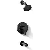 Kohler Elate Tub and Shower Trim Package with 2.5 GPM Single Function Shower Head and MasterClean Technology Matte Black