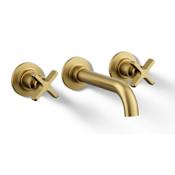 Kohler Castia by Studio McGee 1.2 GPM Wall Mounted Widespread Bathroom Faucet Vibrant Brushed Moderne Brass