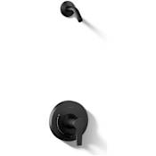 Kohler Pitch Rite-Temp Shower Trim Package with Integrated Diverter - Less Shower Head Matte Black