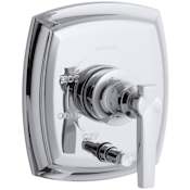 Kohler Margaux Pressure Balanced Valve Trim with Push Button Diverter - Less Valve Polished Chrome