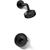 Kohler Purist Shower Only Trim Package with 2.5 GPM Single Function Shower Head with MasterClean and Rite-Temp Technologies Matte Black