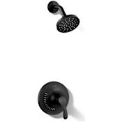 Kohler Simplice Shower Only Trim Package with 1.75 GPM Single Function Shower Head with MasterClean Sprayface Matte Black