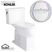 Kohler Archer 1.28 GPF Elongated Two Piece Comfort Height Toilet with Purefresh Technology (Seat and Tank Included) White