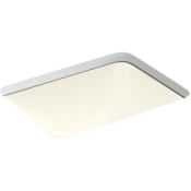 Kohler Caxton Rectangle 20-1/4" Undermount Bathroom Sink with Overflow Biscuit