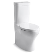 Kohler 1.0 or 1.6 GPF Persuade Circ Two-Piece Elongated Toilet with 12" Rough In, Dual Flush Technology less Seat from the Persuade Collection White