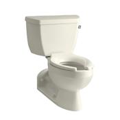 Kohler Barrington Two Piece Elongated Toilet with Rear Outlet, 4" Rough In and Right Hand Trip Lever Biscuit