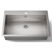 Kohler Vault 33" Single Basin Top-Mount/Under-Mount 18-Gauge Stainless Steel Kitchen Sink with SilentShield Stainless Steel