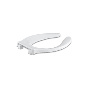 Kohler Stronghold Elongated Open-Front Toilet Seat with Anti-Microbial Agent, Integrated Handle and Self-Sustaining Check Hinge White