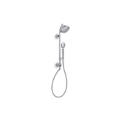 Kohler HydroRail-S 1.75 GPM Single Function Shower Head with MasterClean Technology - Included Handshower, Slide Bar, and Hose Polished Chrome