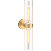 Kohler Lighting Purist 2 Light 22" Tall Bathroom Sconce Brushed Moderne Brass