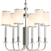 Kohler Lighting Tresdoux 6 Light 24" Wide Chandelier Polished Nickel
