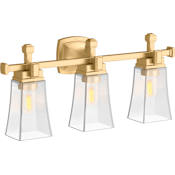 Kohler Lighting Riff 3 Light 25" Wide Vanity Light Brushed Moderne Brass