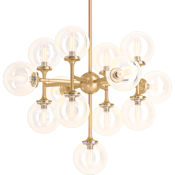 Kohler Lighting Bellera 13 Light 32" Wide Sputnik Chandelier Brushed Moderne Brass