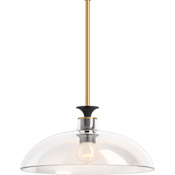 Kohler Lighting Tone 15" Wide Pendant Black / Brass