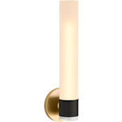 Kohler Lighting Purist 17" Tall Bathroom Sconce Black with Brass Trim