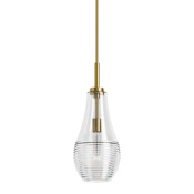 Kohler Lighting Simplice 8" Wide Mini Teardrop Pendant Brushed Moderne Brass