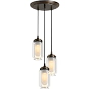 Kohler Lighting Artifacts 10" Wide 3 Light Pendant Cloud Oil Rubbed Bronze