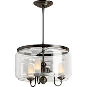 Kohler Lighting Artifacts 22" Wide 3 Light Chandelier Oil Rubbed Bronze